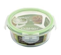 Levitantes Contenedor hermético de cristal, redondo, 600 ml, ideal para conservar alimentos y organizar la despensa.