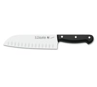levitantes Cuchillo Santoku Alveolado Uniblock 18 cm, Acero Inoxidable, Mango ergonómico, Ideal para Cortar, Picar y Preparar Alimentos con precisión.