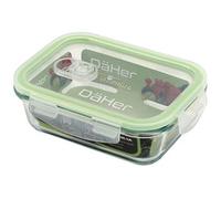 Levitantes Hermético de cristal rectangular 600ML, ideal para almacenar alimentos y mantener frescura en cocina o despensa.