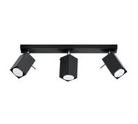 Levitantes Lámpara de techo LED con portalámparas GU10. Compatible con 3 bombillas de hasta 10W cada una. Ideal para interiores, funciona a 230V y 50Hz. Grado de protección IP20.