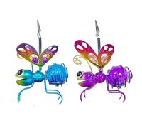 Levitantes Mariposa Solar Decorativa de Metal y PVC - Atractivo Diseño Iluminado, Ideal para Jardines y Decoración Exterior.