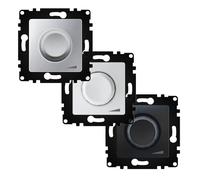 levitantes Potenciómetro - control de luces de 40-600W, tamaño 64x64x50 mm, disponible en negro, blanco brillo y gris mate. Funciones de regulación. *