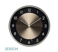 Levitantes Reloj de Pared de Aluminio Negro 30 cm, Movimiento Continuo - Ideal para decoración y Control del Tiempo en Espacios Interiores.