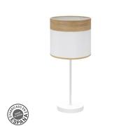 Levitantes Sobremesa 1xE14 Blanco y Madera Clara 42x18x18 cm - Iluminación decorativa perfecta para hogares y oficinas.