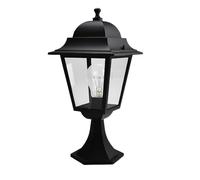 Levitantes Sobremuro Exterior Aluminio IP44 1xE27 Negro 46x21,5x21,5 cm - Ideal para iluminación de jardines, patios y fachadas.