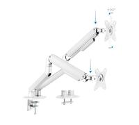 levitantes Soporte - Soporte para Mesa de Pantalla, Giro e inclinación, 2 Brazos, Compatible con Pantallas de 17 a 32 Pulgadas, Color Blanco.*