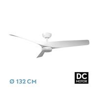 Levitantes Ventilador Dc Niger 22w Blanco 3aspas 132d 6vel. Regulable Intensidad 2180lm 3000k,4000k,6000k Remoto+temporizador+memoria