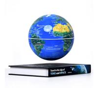 Levitating Globe - Globo terráqueo de 6 pulgadas con lámpara de iluminación, Perpetuum Mobile, regalo para adolescentes y chicos, genial decoración de oficina, artilugios técnicos para hombres