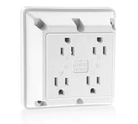 Leviton 1254-W 15 Amp, 125 V, Serie Industrial Extra resistente, receptáculo 4 en 1, hoja recta, puesta a tierra, color blanco