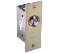 Leviton 1865 3 Amp, 125 voltios, único polo, timbre de puerta con interruptor de caja de cordero, momentáneo de un solo circuito, normalmente encendido, grado comercial, latón