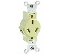 Leviton 20A, 125/250V, NEMA 10-20R, cuerpo estrecho, receptáculo único, grado comercial