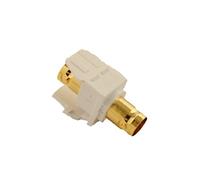 Leviton 40832-BW Adaptador QuickPort BNC, Chapado en Oro, Blanco