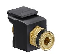 Leviton 40833-BEE QuickPort Adaptador de Poste de encuadernación con Rayas Negras, Negro
