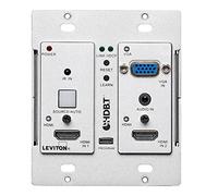 Leviton 41920-HRC - Placa de pared extensible HDMI y VGA Autoswitching HDBaseT