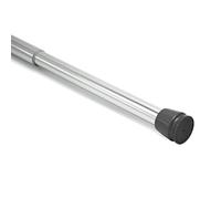 Levivo Barra de cortina, también como barra para cortinas de ducha o perchero, largo variable debido a la sencilla barra telescopio extensible, de aluminio cromado, 55-90 cm, Cromo