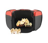 Levkitch Parque infantil para pollitos para criar, plegable, con puerta lateral, tejido Oxford y malla transpirable, diámetro de 114 cm, altura 50 cm