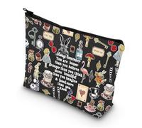 LEVLO Alice Movie - Bolsa de cosméticos para fanáticos de cuento de hadas, regalo de Alice You Are Braver Stronger Smarter Than You Think Merch, Always Alis Black, Bolsa de maquillaje