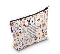 LEVLO Alice Movie - Bolsa de cosméticos para fanáticos de cuento de hadas, regalo de Alice You Are Braver Stronger Smarter Than You Think Merch, Bolsa Always Alis, Bolsa de maquillaje