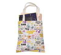 LEVLO ASB Squad Activity Director Vibes - Bolsa de mano para coordinador del caos, bolsa de compras, facilitador, regalo de pulpo, Asb Squad, 35cm ( 13.78 inch ) * 38 cm ( 14.96 inch)