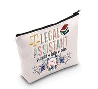 LEVLO Asistente legal cosmético Maquillaje Bolsa Abogado Regalo Asistente Legal Suppot Ayuda Cuidado Maquillaje Cremallera Bolsa Para Derecho Estudiante Graduación, Asistente jurídico, Neceser