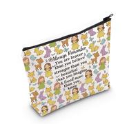 LEVLO Beauty Beast Story Bolsa de Maquillaje para cosméticos, diseño de Bestia, Regalos inspirados en la Belleza,