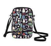 LEVLO Bolsa cruzada de álbum de cantante, para fanáticos de la gira de cantantes, regalo, canciones, conciertos, bolsa de hombro, mercancía para amantes de la música, 13 22 C, negro, Medium to Large