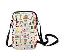 LEVLO Bolsa cruzada de viaje de Italia, recuerdo de Roma, bolsa de hombro, bolsa de hombro para vacaciones de Italia para viajeros, Italy C Bag