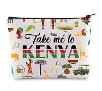 LEVLO Bolsa de cosméticos de viaje Kenia Souvenir Gift Take Me To Kenya Zipper Pouch Bag para viajero, Llévame a Kenia