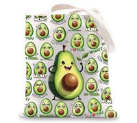 LEVLO Bolsa de lona de aguacate, regalo inspirado en aguacate, bolsa de hombro con temática de aguacate, Bolsa de aguacate, Medium
