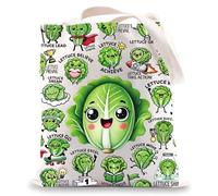 LEVLO Bolsa de lona de lechuga, regalo inspirado en lechuga, bolsa de hombro para amantes de la lechuga, Bolsa de lechuga, Medium