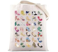 LEVLO Bolsa de lona de tacón alto, zapatos de tacón, regalo para amantes de los tacones de aguja, bolsa de hombro, mercancía, Bolso de tacón alto, Medium