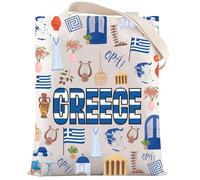 LEVLO Bolsa de mano con bandera de Grecia, regalo de la República Helénica, bolsa de hombro para Europa, Grecia, mercancía de viaje, Bolso Greece, Medium