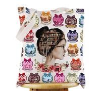 LEVLO Bolsa de mano para amantes de los libros, para lectura, fiesta, merchandising Just A Girl Who Loves Books, bolsa de hombro, regalo para ratón de biblioteca, Loves Books Tote, Medium