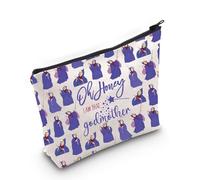 LEVLO Bolsa de maquillaje con cremallera para los fans de las hadas Oh Honey I'm That Godmother, Madrina Full, Bolsa de cosméticos
