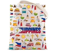 LEVLO Bolsa de viaje de Filipinas, regalo de Filipinas, República de Filipinas, bolsa de hombro, mercancía de Filipinas, Bolsa Filipinas, Medium
