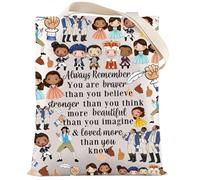 LEVLO Broadway - Bolsa de maquillaje musical Hamilton con texto en inglés "You Are Braver Stronger Smarter Than You Think", Bolso Always Characters, Bolsa de maquillaje