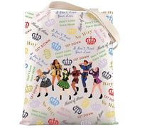 LEVLO Broadway Queen - Bolsa de maquillaje para maquillaje musical, regalo para amantes del teatro musical, bolsa con cremallera para mujer, Bolso Six Queen M, Neceser