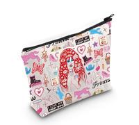 LEVLO Campy Singer - Bolsa de maquillaje para cosméticos, álbum de música rock, regalo para amantes del cantante, tour, bolsa con cremallera, bolsa para conciertos, artículos para fans, Crazy Wife