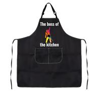 LEVLO Delantal de The Boss Of The Kitchen inspirado en el cantante de Bruuuuce, regalo para fanáticos de la música rock, regalo ajustable para cocinar y hornear, The boss of apron uk, Taille unique