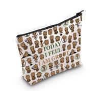 LEVLO Divertida bolsa de maquillaje con cremallera inspirada en los amantes de los dibujos animados, regalo Today I Feel I Am Flora Colossus, Today I Feel F Bag, L, 32 ES
