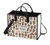 LEVLO Divertida bolsa de maquillaje con cremallera inspirada en los amantes de los dibujos animados, regalo Today I Feel I Am Flora Colossus, Today I Feel LT, L, 32 ES