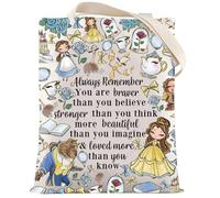 LEVLO Fairy Tales - Bolsa de cosméticos inspirada en la película You Are Braver Stronger Smarter Than You Think con cremallera, Always Beauty T, Bolso tote