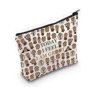 LEVLO Funny Groot - Bolsa de maquillaje con cremallera inspirada en Groot Lover Gift Today I Feel I Am Groot, Today I Fee