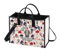 LEVLO Funny Madison - Bolsa de maquillaje con texto en inglés "You Ain't Cool Unless You Pee Your Pants Make Up - Bolsa de maquillaje con cremallera para mujeres y niñas, You Ain't Cool LT, bolsa de