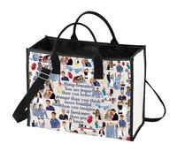LEVLO Grey's TV Show - Bolsa de maquillaje para cosméticos inspirada en Derek y Meredith, regalo para fans de Grey's Tú eres más valiente más inteligente que tú piensas para niñas, bolsa con