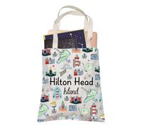 LEVLO Hilton Head Island South Carolina - Bolsa de la compra de viaje para barcos y barcos costeros del océano SC para vacaciones, Hilton Head Island, 35cm ( 13.78 inch ) * 38 cm ( 14.96 inch)