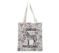 LEVLO i Confuse Physicians - Bolsa de mano para enfermedades raras, diseño de cebra, regalo para enfermedades crónicas, concienciación sobre enfermedades raras, Eds Warrior, I Confuse Physicians 2t