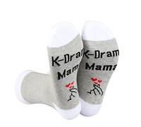 LEVLO Korea Socks - Calcetines de la serie de televisión K-Drama Mama 1 par de calcetines para el día de la madre, K-Drama Mama-GY, S-M