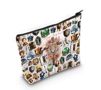 LEVLO Lucy in Narnia - Bolsa de maquillaje con cita de Narnia para fanáticos de la película Narnia, regalo de valor, querido corazón, bolsa de maquillaje con cremallera para mujeres y niñas, Dear