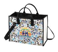 LEVLO Mamma - Bolsa de maquillaje de comedia musical con cremallera para fanáticos de mamma, Dancing Queen LT, Bolsa de maquillaje